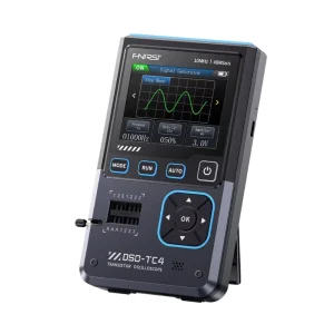 FNIRSI 3-in-1 DSO-TC4 Oscilloscope 10MHz 48MSa/s 2.8-inch Color TFT 8-bit Transistor Tester Component Tester Type-C