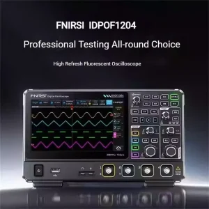 FNIRSI DPOF1204 Digital Oscilloscope 200MHz 4 Channels 1GSa/s 7Mpts 7 Inch Touch Screen Benchtop Phosphor Oscilloscope