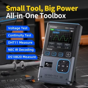 FNIRSI DSO TC4 3 in 1 Digital Handheld Oscilloscope 10MHz 48MS/s Transistor Electronics Component Tester with USB Charging