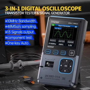 FNIRSI DSO-TC4 3 in 1 Oscilloscope Signal Generator 10MHZ 48MSa/s Electronics Component Tester DSO-TC4