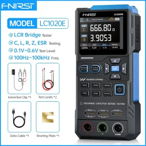 FNIRSI LC1020E Portable LCR Meter High Precision Digital Bridge ESR Tester Capacitance Inductance Resistance