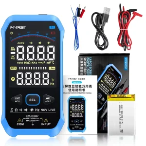 FNIRSI S1 Smart Digital Multimeter 9999counts AC DC Voltage Resistance Capacitance Diode NCV Hz Live Wire Color Display Tester