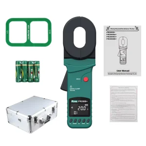 FR2000 Series Clamp Ground Resistance Tester 200 500 1200 Ohm 20A for Loop Resistance
