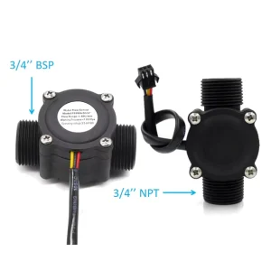 FS300A Hall Effect Water Flow Sensor 3 4 BSP NPT Thread Pulse Output Flow Meter 2 60LPM for Water Dispenser Vending Machines
