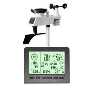 FT036B1 Professional Wireless Weather Station With Outdoor Rain Gauge Anemometer UV Light Home Garden Use