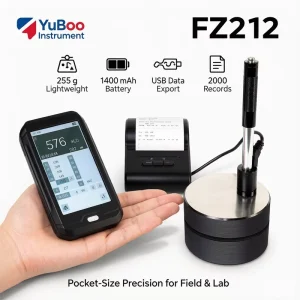 FZ212 Portable Leeb Hardness Tester High Precision Metal Hardness Testing Instrument With Touch Screen