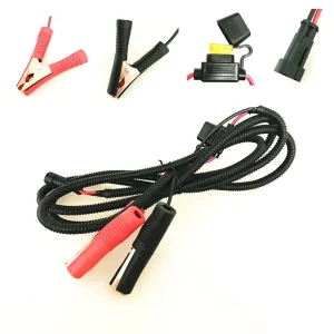 Factory 2pin Connector Wire Harness 2.5 Meters Length Power Cable Wiring Harness with Clamps Fuse Holder