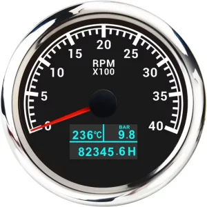 Factory 85mm 3000 8000rpm Tachometer Water Temperature Gauge Oil Pressure Meter 7 Color Backlight for Car Marine Boat 12V 24V
