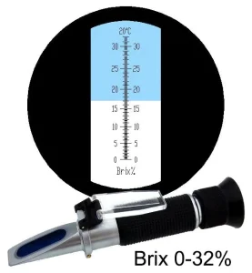 Factory Direct 0-32% Brix Handheld Refractometer for Fruit Juice Honey Wine
