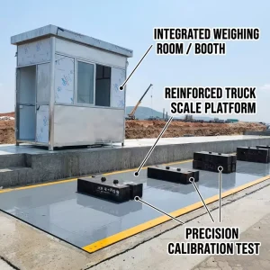 Factory Direct 3x18m 60Ton Foundation Free Portable Digital Scale Weighbridge Scale for Industrial Logistics Truck Weighing