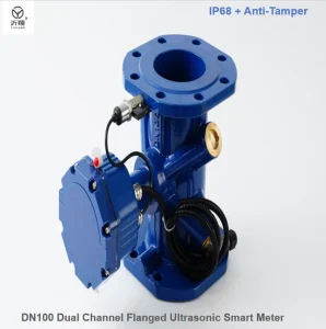 Factory Direct DN100 Flange Dual Channel Cast Iron Smart R250 Ultrasonic Water Meter NB-IoT Remote Read Industrial Flow Meters
