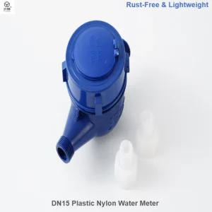 Factory Direct Economical DN15 Mechanical Water Meter Multi Jet Water Flow Meter Plastic Body IP68 Water Meters Custom Supported