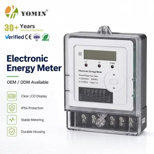 Factory Direct Sale ISO 9001 50HZ/60HZ Bidirectional Eletronic Energy Meter Two Phase LCD Display Power Meter Energy Meters