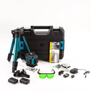 Factory Direct Sales Industrial DIY 16-line Green Laser Level 50m Working Distance 2mm/7m Accuracy Lithium Battery Powered