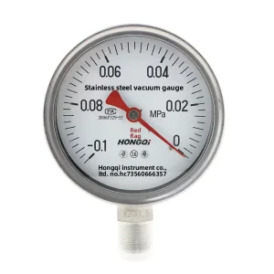 Factory Direct Sales Instrument YZ 100BF Stainless Steel Pressure & Vacuum Gauge China Origin -0.1 to 0 MPa