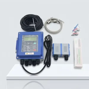 Factory Direct Wall Mounted Ultrasonic Flow Meter Clamp-on Non-invasive Digital LCD Display 4-20mA Pulse RS485 Modbus for Water