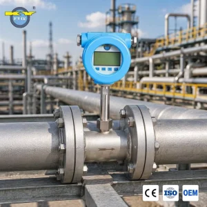 Factory OEM High Accuracy +/-0.2% SS304 Digital Turbine Flow Meter 4-20mA RS485 Pulse Output Liquid Flowmeter DN15-DN200