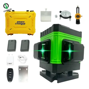 Factory OEM Industrial DIY Grade 12 Line Green Laser Level Self Leveling Measuring Tool with 3 Precision Fine Tuning Base