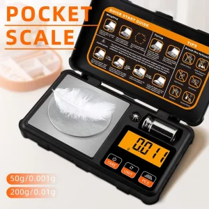 Factory Portable Electronic Pocket Scale for Small Jewelry High Accuracy Digital Weighing 0.001g Resolution Battery Powered