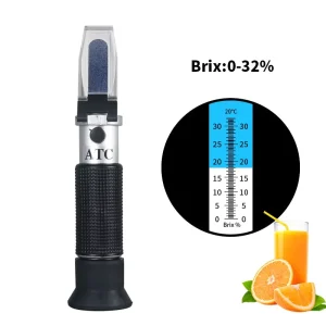 Factory Price 0 32% Brix Refractometer Handheld Portable Meter with ATC