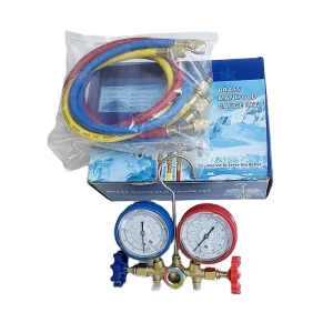 Factory Price Energy Saving Industrial Design R22 Manifold Gauge Set 90cm Flexible Brass Charging Hose HVAC Gauges
