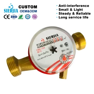 Factory Sales OEM Customized Multi Size IP68 Protection ISO 4064 Class B Brass Body Digital Single Jet Water Meter