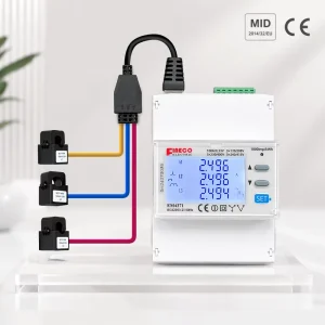 Fineco EM4371 0.33V Three Phase Digital Energy Meter Modbus Cl.1 Accuracy 9999A Max Current for Solar Generation Rogowski Coil
