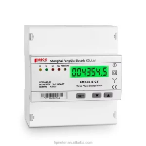 Fineco EM535 Mod CT Modular Three Phase Class.1 kWh Electrical Modbus Energy Meter 3*230/400V CE Certified Lightweight Durable