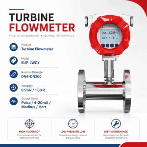 Fiscal Metering Flow Meter for Diesel Fuel Petroleum Alcohol Methanol Turbine Flowmeter