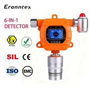 Fixed 6 in 1 Gas Detector CO Gas Analyzer for Confined Space Use Multi Gas Analyzer Detector Used for Industry