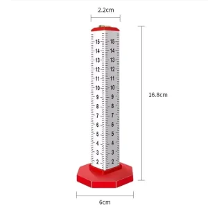 Floor Tile Height Ruler Red Aluminum Alloy DIY Vertical Level 6 Inch(15cm) Positioning Tool OEM ODM for Alignment