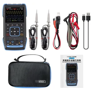 Fnirsi 2C53T High Profile 2 Pcs 10x Probe Oscilloscope Signal Generator Multimeter Dual Channel 50kHz Frequency 250M Sample Rate