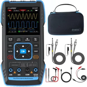 Fnirsi 2C53T Portable 3 in 1 Digital Oscilloscope Signal Generator Multimeter Dual Channel 50MHZ*2 250MS/s Handheld Oscilloscope