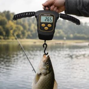 Foldable Digital Weighing Scale Waterproof Fishing Scale 50kg 110lb Tackle Handheld Weighing Fish Tackle