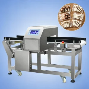 Food Metal Detector Industrial Stainless Steel for Seafood Bread Biscuit Conveyor Systems Multi Voltage Rated