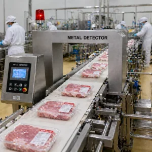 Food Production Line Metal Inspection System with Auto Reject Function Custom Build OEM Supported