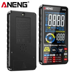 For 615 Smart Touch Digital Multimeter 4 Digit AC DC Voltage Current Tester 600V 10A NCV Detection Capacitance Resistance