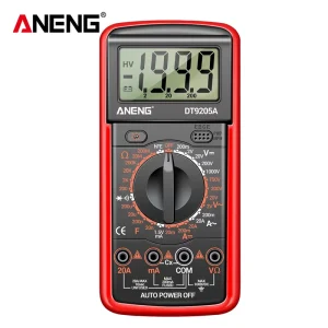 For M113 Mini Digital Multimeter 1999 Counts 4 Digit Display AC DC Voltage Resistance Measurement 20A Current Low Battery