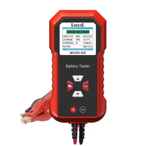 For MICRO 500 12V Car Battery Tester with LCD Display 8 Languages 40 3000 CCA Test Range CLAMPS Interface