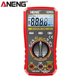 For SZ855 4000 Count 4 Digit Smart Digital Multimeter AC DC Voltage Current Resistance Capacitance Diode Buzzer Tester 600V AC