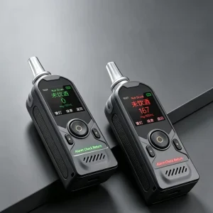 Fuel Cell Alcohol Breath Tester SA-62 Black Lithium Battery Portable Instant Results Repeated Testing Professional Fleet Use