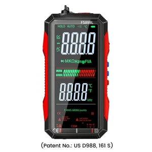 Full Colorful LCD Screen Displaying 6000 Counts Auto-ranging Digital Multimeter Multi Tester Meter for Measuring