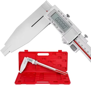 Full Metal Frame 12-inch Heavy-duty Stainless Steel Digital Caliper Long-jaw Caliper Fine Measurement Tool with Large LCD Screen