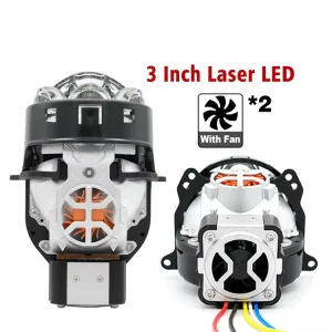 G-View OEM Bi LED Laser Projector Lens 3.0 Inch Triple Light Source High Brightness Dual Fan Headlight Lens