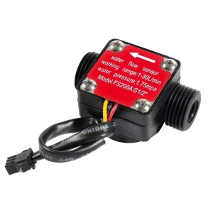 G1/2″ 3/4″ Plastic Water Flow Meter Hall Sensor Switch Flowmeter Counter 1-30L/min Signal Output Flowmeter