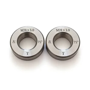 GCr15 Steel Metric Thread Ring Gauge High Precision 0.01mm Accuracy Customizable OEM ODM Measuring
