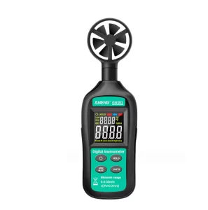 GN301 Digital Anemometer 0 30m/s Wind Speed Meter -10 ~ 45C Temperature Tester with LCD Backlight Display