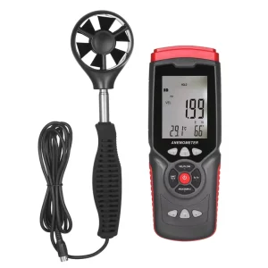 GT8907 Digital Wind Speed Meter 45m/s Temperature Humidity Anemometer PC Software