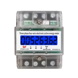 GTGM71 LCD 380V 30A Energy Meter LCD Display Energy Meters Three Phase Energy Meter