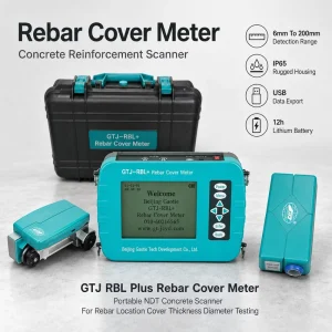GTJ RBL+ Rebar Cover Meter Concrete Reinforcement Scanner Portable NDT Tester With USB Data Software Kit Set